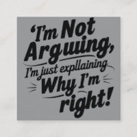 Funny Quote Enclosure Card - Witty & Sarcastic Hum