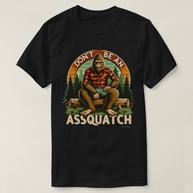 Funny Quote Grafischer T - Shirt - Assquatch (Design vorne)
