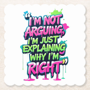 Funny Quote Paper Untersetzer - Spaß Drink Unterse