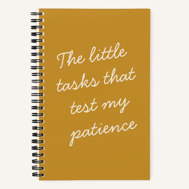 Funny Quote Patience Humor Saying Mom Life  Notizbuch (Vorderseite)
