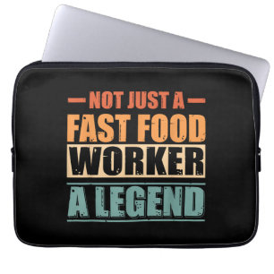 Funny Quote Retro Fast Food Worker Laptopschutzhülle