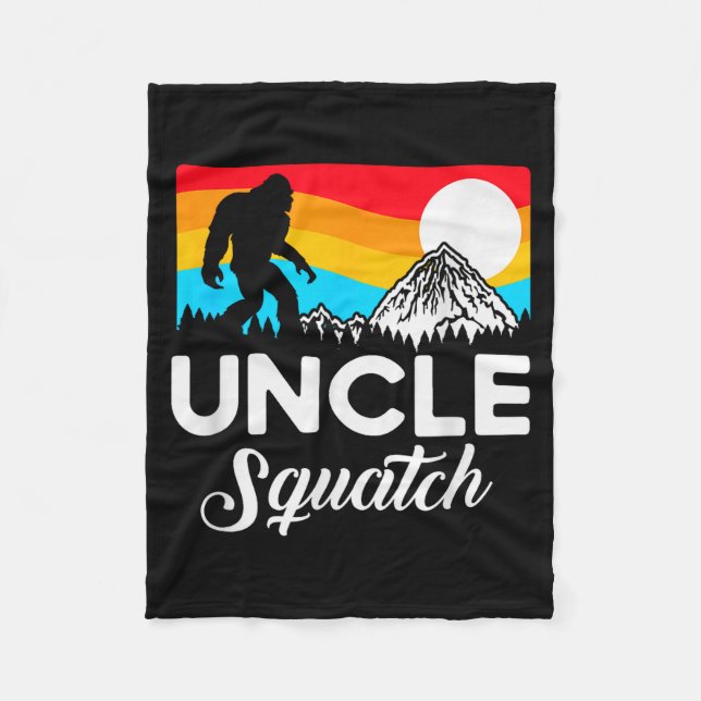 Funny Quote Uncle Bigfoot Squatch  Fleecedecke (Vorderseite)
