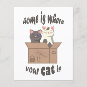 Funny quote Zuhause ist, wo Ihre Katze ist Flyer