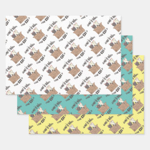 Funny quote Zuhause ist, wo Ihre Katze ist Geschenkpapier Set