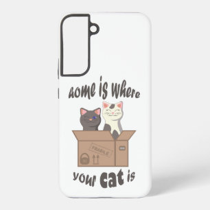 Funny quote Zuhause ist, wo Ihre Katze ist Samsung Galaxy Hülle