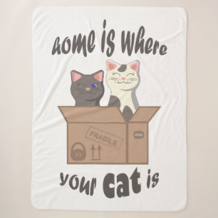 Funny quote Zuhause ist, wo Ihre Katze ist Sherpadecke