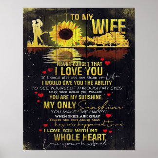 Funny Quotes für Ehefrau | Für Ihre Ehefrau vorhan Poster