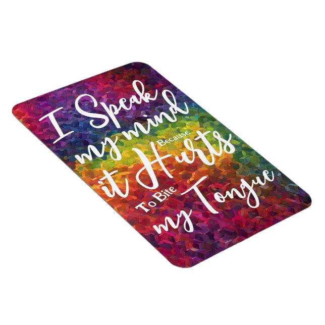 Funny Quotes Redewendungen, sprechen Sie Ihren Gei Magnet (Rechte Seite)