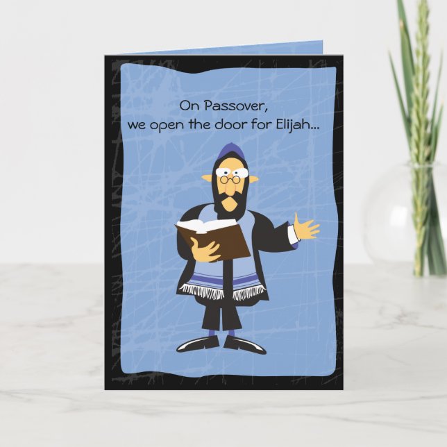 FUNNY RABBI PASSOVER Carte de voeux (Devant)