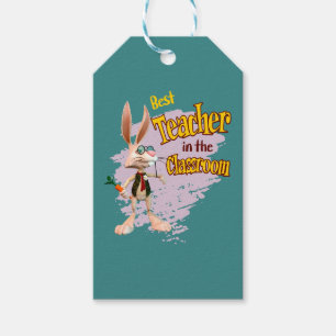 Funny Rabbit Best Teacher im Klassenzimmer Geschenkanhänger