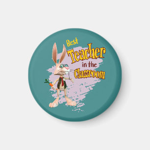 Funny Rabbit Best Teacher im Klassenzimmer Magnet
