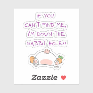 FUNNY RABBIT HOLE STICKER
