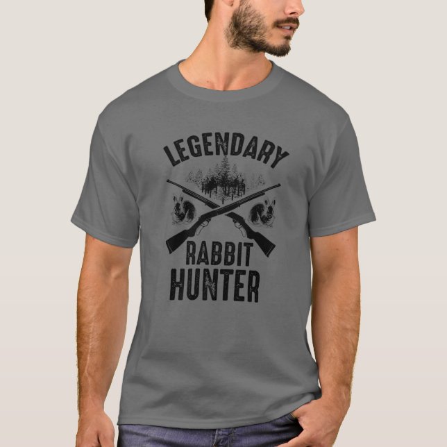 Funny Rabbit Jagd Geschenk Niedlichen Stolz Legend T-Shirt (Vorderseite)