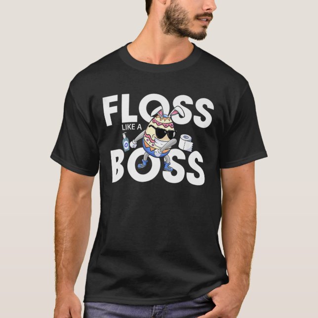 Funny Rabbit T Boss Egg Floss Bunny Plus T-Shirt (Vorderseite)