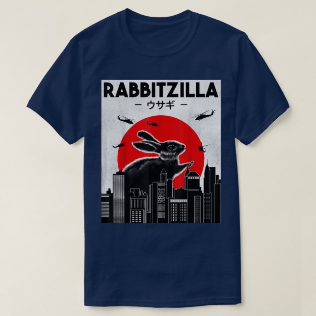 Funny Rabbit T, Bunny Rabbit T, Rabbit Zilla T-Shirt (Design vorne)