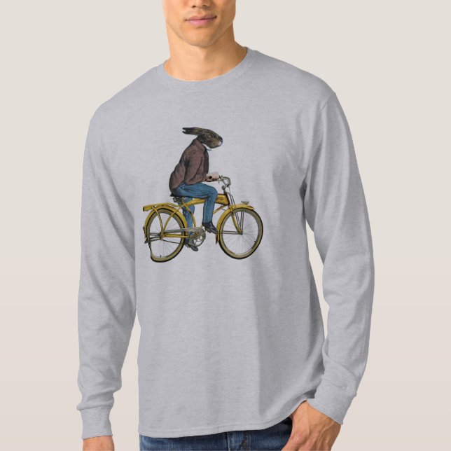 Funny Rabbit Vélo vélo Sport T-shirt (Devant)