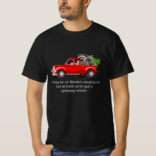 Funny Raccoon Animal Christmas Shirt (Vorderseite)