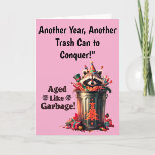 Funny Raccoon Geburtstag Grußdesign Karte