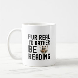 Funny Raccoon Lesekonzept Kaffeetasse