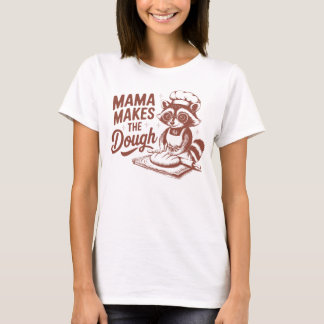 Funny Raccoon Mama macht Teigbacken T-Shirt
