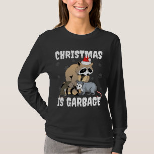 Funny Raccoon Müll Gang Feierliche Meme Weihnachte T-Shirt
