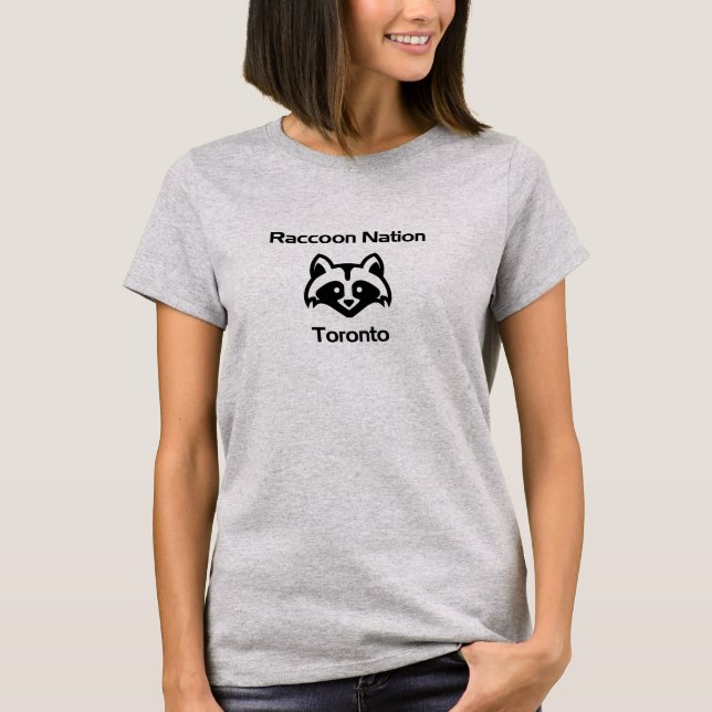 Funny Raccoon Nation Toronto T-Shirt (Vorderseite)