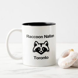 Funny Raccoon Nation Toronto Zweifarbige Tasse