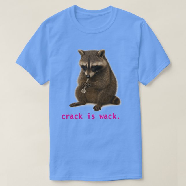 Funny Raccoon Rauchen Ein Pipe Shirt (Design vorne)