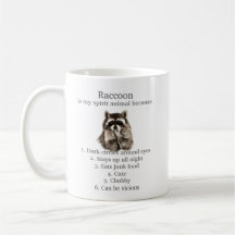 Funny Raccoon Spirit Animal Spaß Niedlich Wasserfa