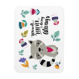 Funny Raccoon Valentinstag Geschenk Magnet