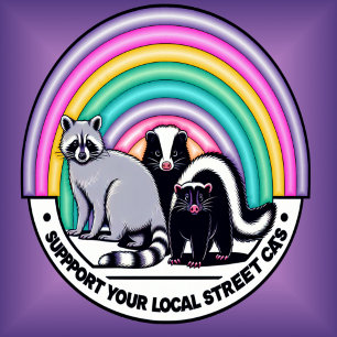 Funny Raccoons unterstützen Ihre lokalen Street Ra T-Shirt