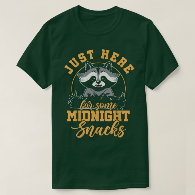 Funny Raccos gerade für Mitternacht Snacks Racoo T-Shirt (Design vorne)