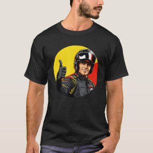 Funny racing Man mit Thumbs Up Costume T-Shirt