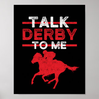 Funny Racing Reitpferde reden Derby Poster