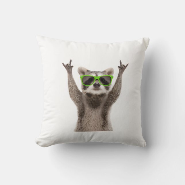 Funny racoon kissen (Vorderseite)