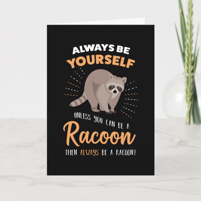 Funny Racoon Lover Gift - Niedlicher Raccoon Karte (Vorderseite)