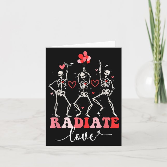 Funny Radiate Liebe Valentine Röntgen Tech Radiolo Karte (Vorderseite)