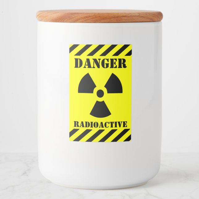 Funny RADIOACTIVE Symbol Halloween Lebensmitteletikett (Vorderseite)