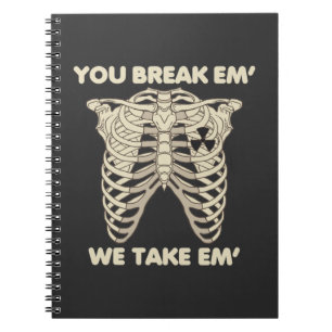 Funny Radiology Xray Skeleton Krass Technologist Notizblock