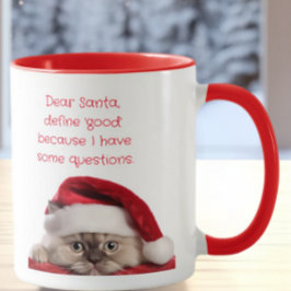 Funny Ragdoll Chat Weihnachtsmannmütze für gut def Tasse