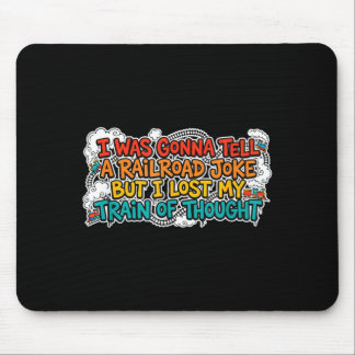 Funny railroad and train joke costume for boys and mousepad