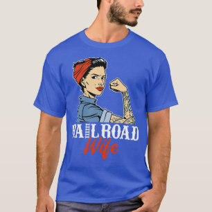 Funny Railroad Ehefrau Züge Grafische Eisenbahn Li T-Shirt