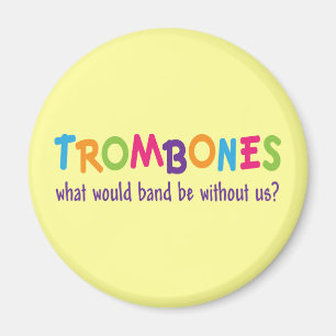 Funny Rainbow Trombone Band-Geschenk Magnet