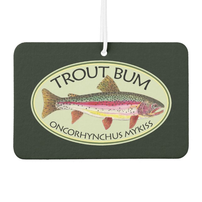 Funny Rainbow Trout Bum Autolufterfrischer (Vorderseite)