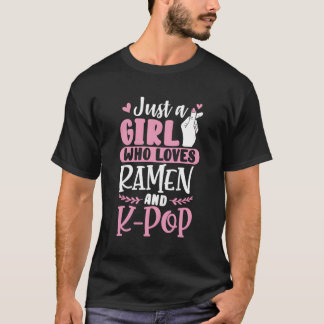 Funny Ramen Lover Gift Just A Girl, die Lieben Ram T-Shirt