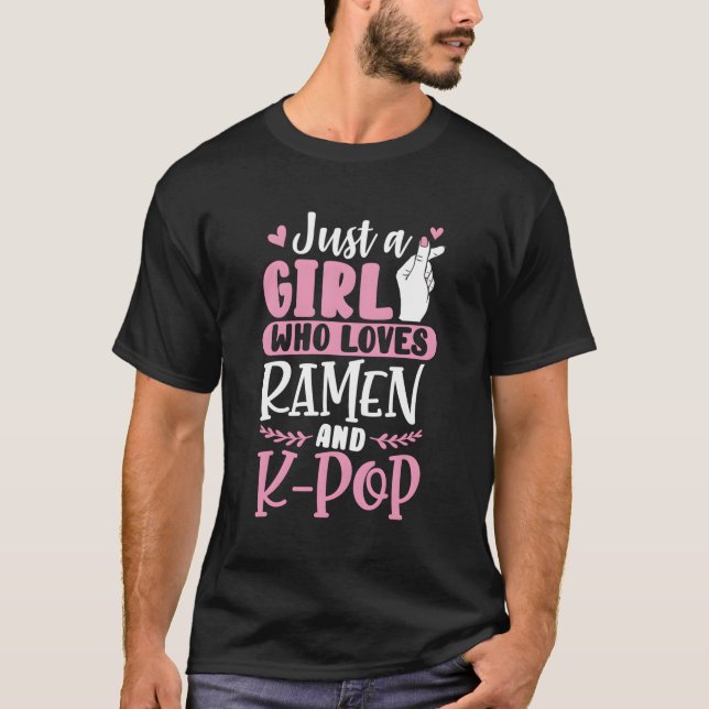 Funny Ramen Lover Gift Just A Girl, die Lieben Ram T-Shirt (Vorderseite)