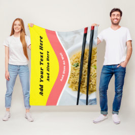Funny Ramen Noodles Packet Custom Message Fleecedecke