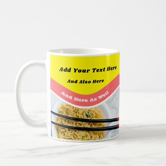 Funny Ramen Noodles Packet Custom Message Kaffeetasse (Links)