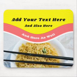 Funny Ramen Noodles Packet Custom Message Mousepad