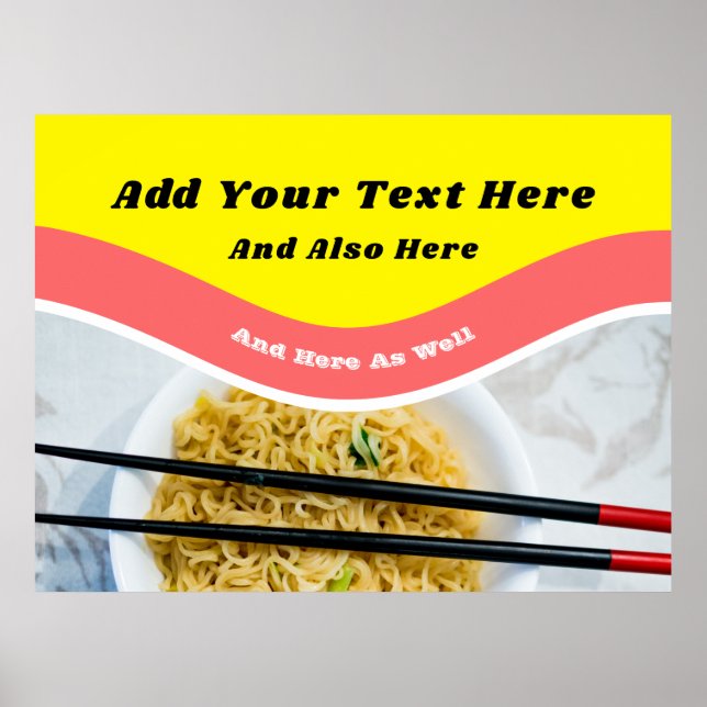 Funny Ramen Noodles Packet Custom Message Poster (Vorne)